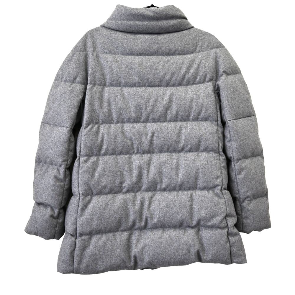 Aether Gray Wool Blend Chelsea Goose Down Puffer Coat Size M - Picture 2 of 6